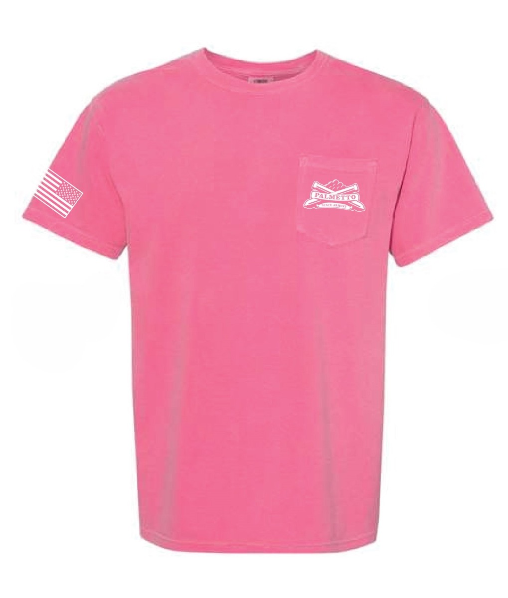 PSA Comfort Colors Pocket T-Shirt - 3XL - Crunchberry w/White Logo