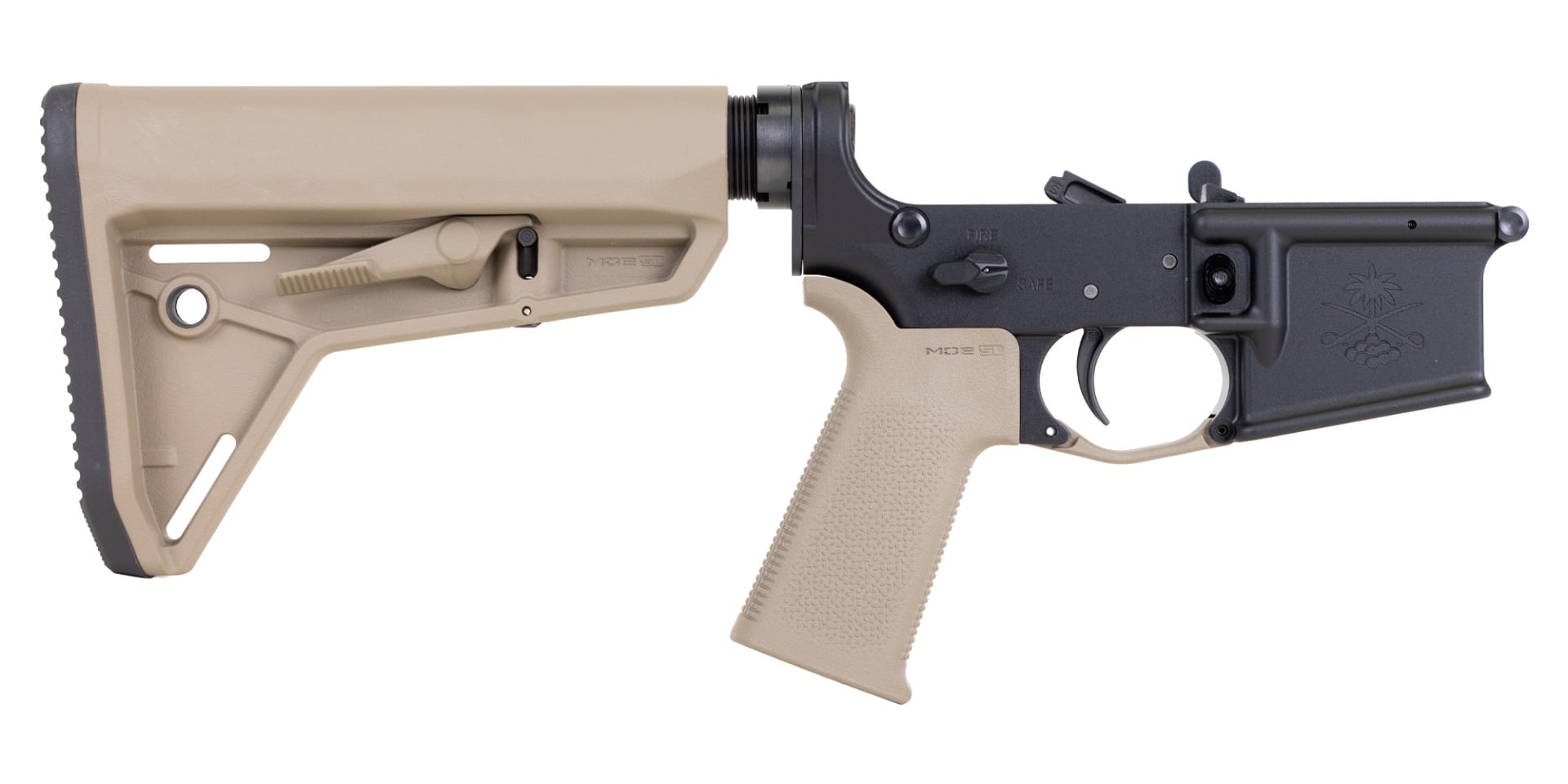 PSA Sabre-15 Forged Lower with MOE SL Stock and Grip, FDE