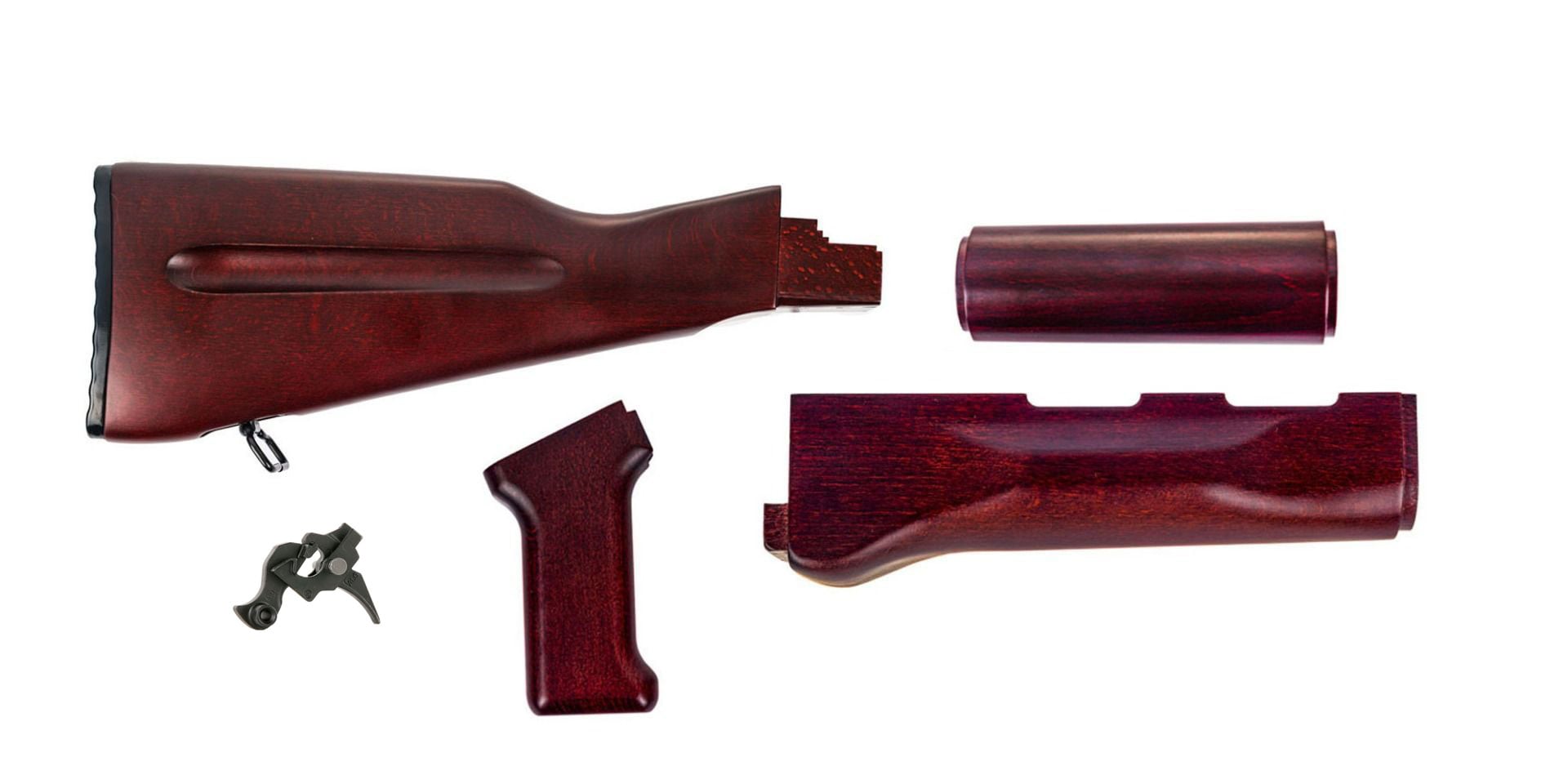 PSA AK Redwood Furniture Set w/ PSA Custom ALG AKT-EL AK Single Stage Trigger