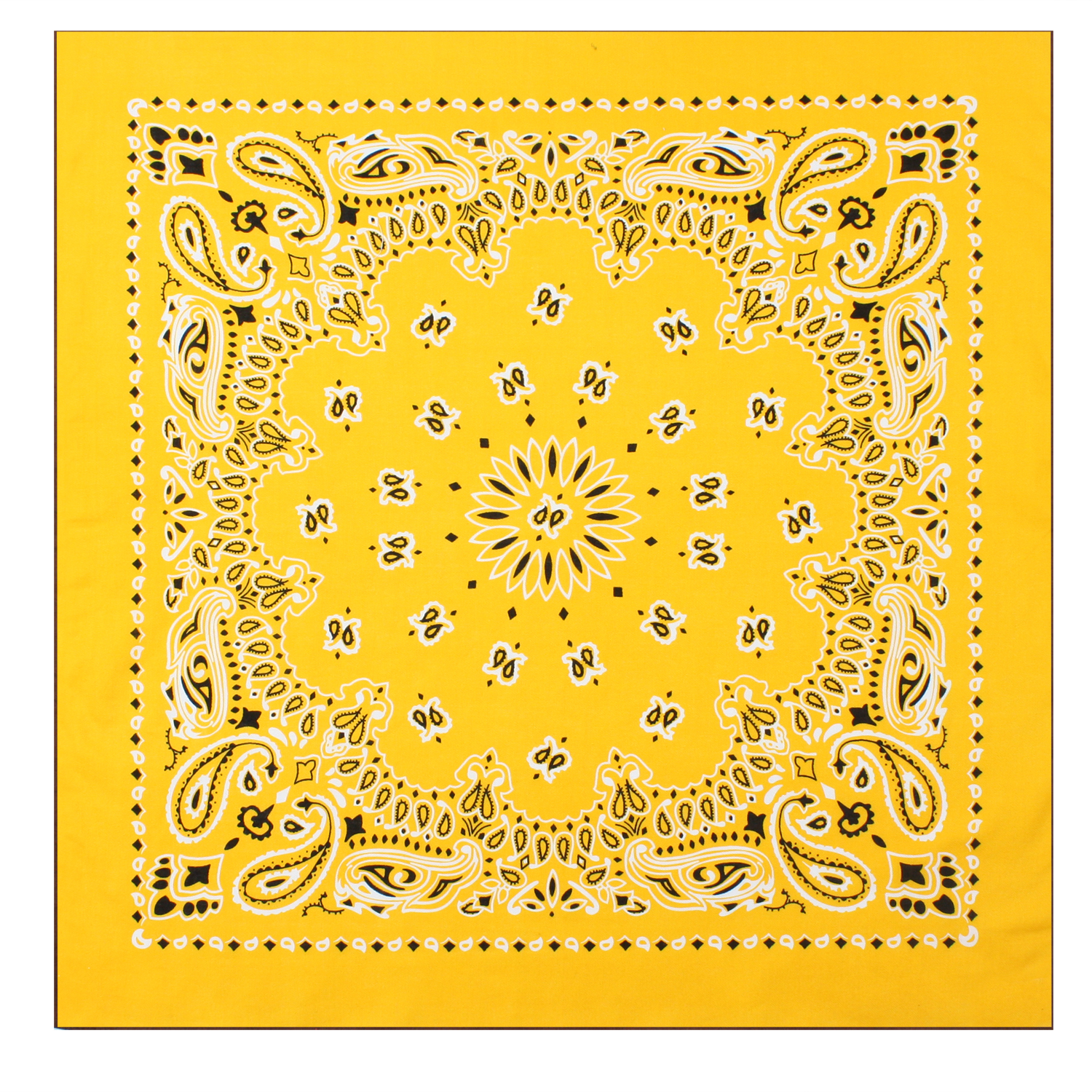 Rothco Trainmen Paisley Bandana Extra-Large - 27 X 27, Yellow