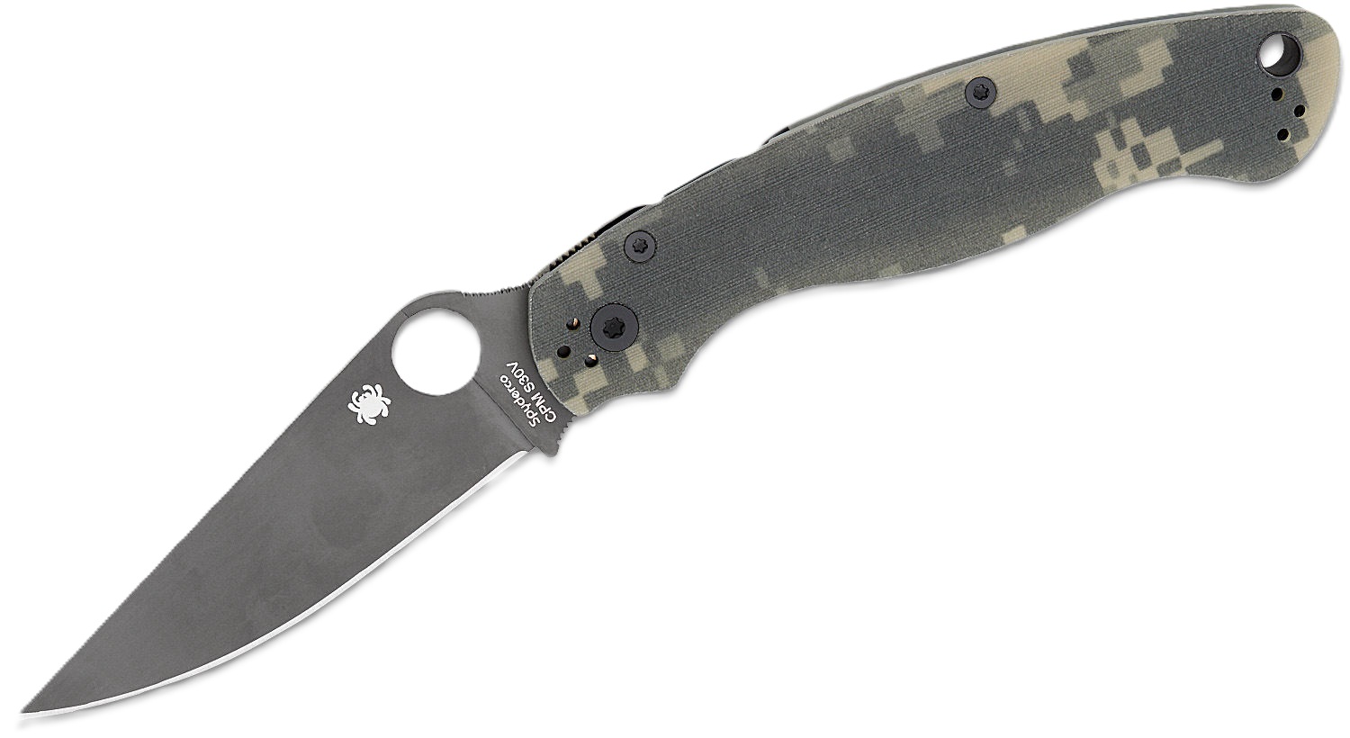 Spyderco Miltary 2 Folding Clip Point Knife, Digital Camo - C36GPCMOBK2