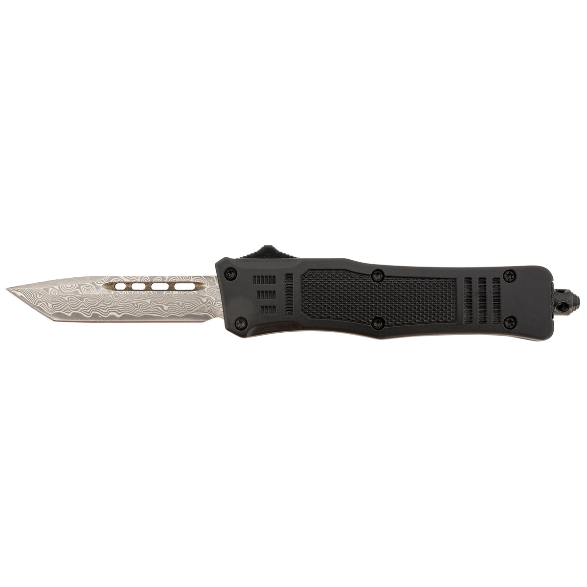 Steel River Spartan Mini Folding/OTF Knife Tanto, Black Plain Edge - Compact Blade, Smooth Action, Secure Locking, Perfect for EDC - MT616BRDAMT
