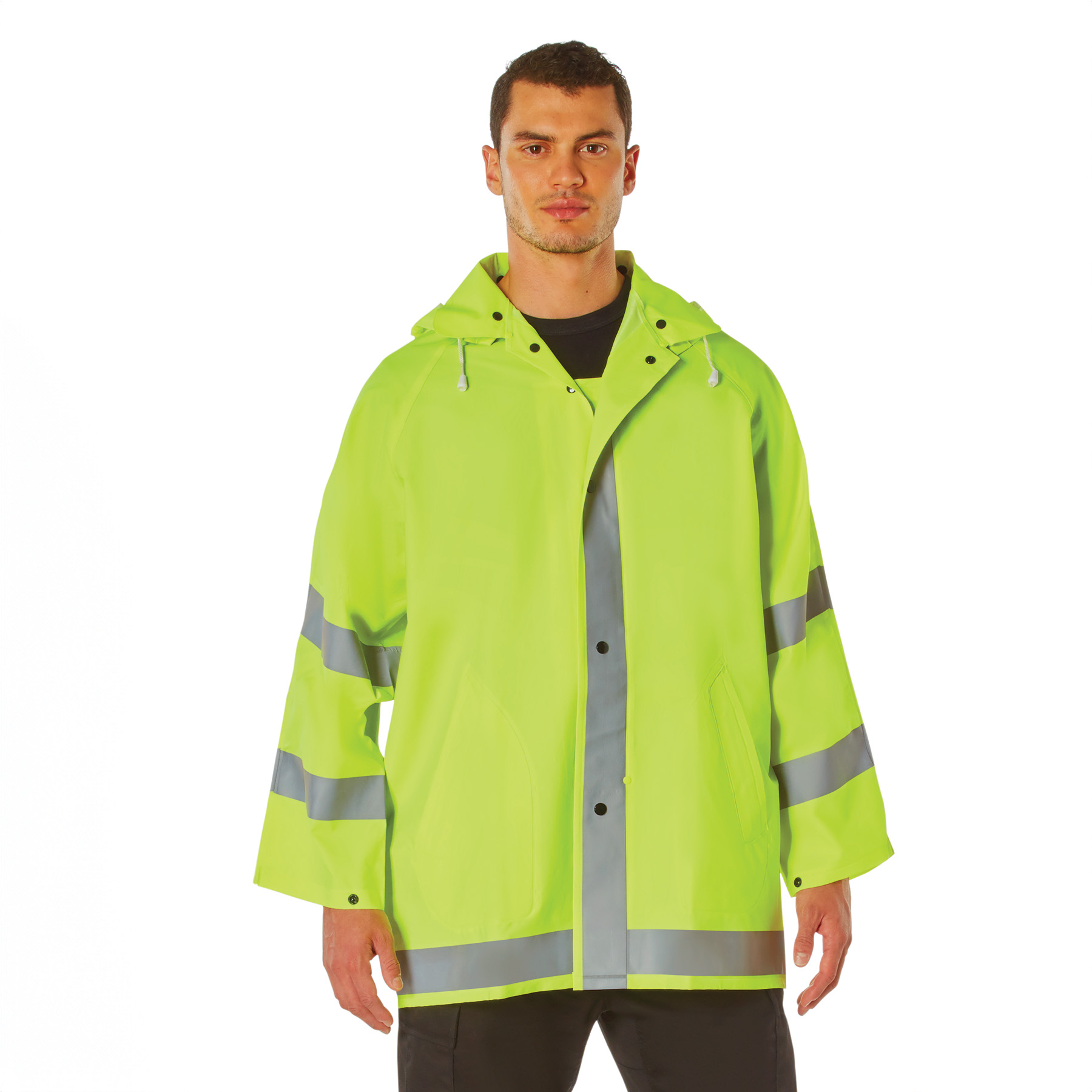 Rothco Safety Reflective Rain Jacket - Large
