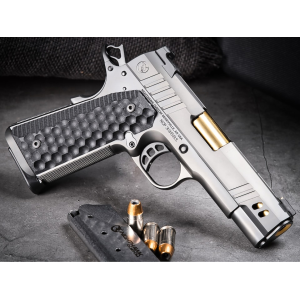 Nighthawk Custom Vice President 9mm Luger Pistol 4.25" Barrel 10+1 Round Black DLC Slide Black Grip Black DLC Frame