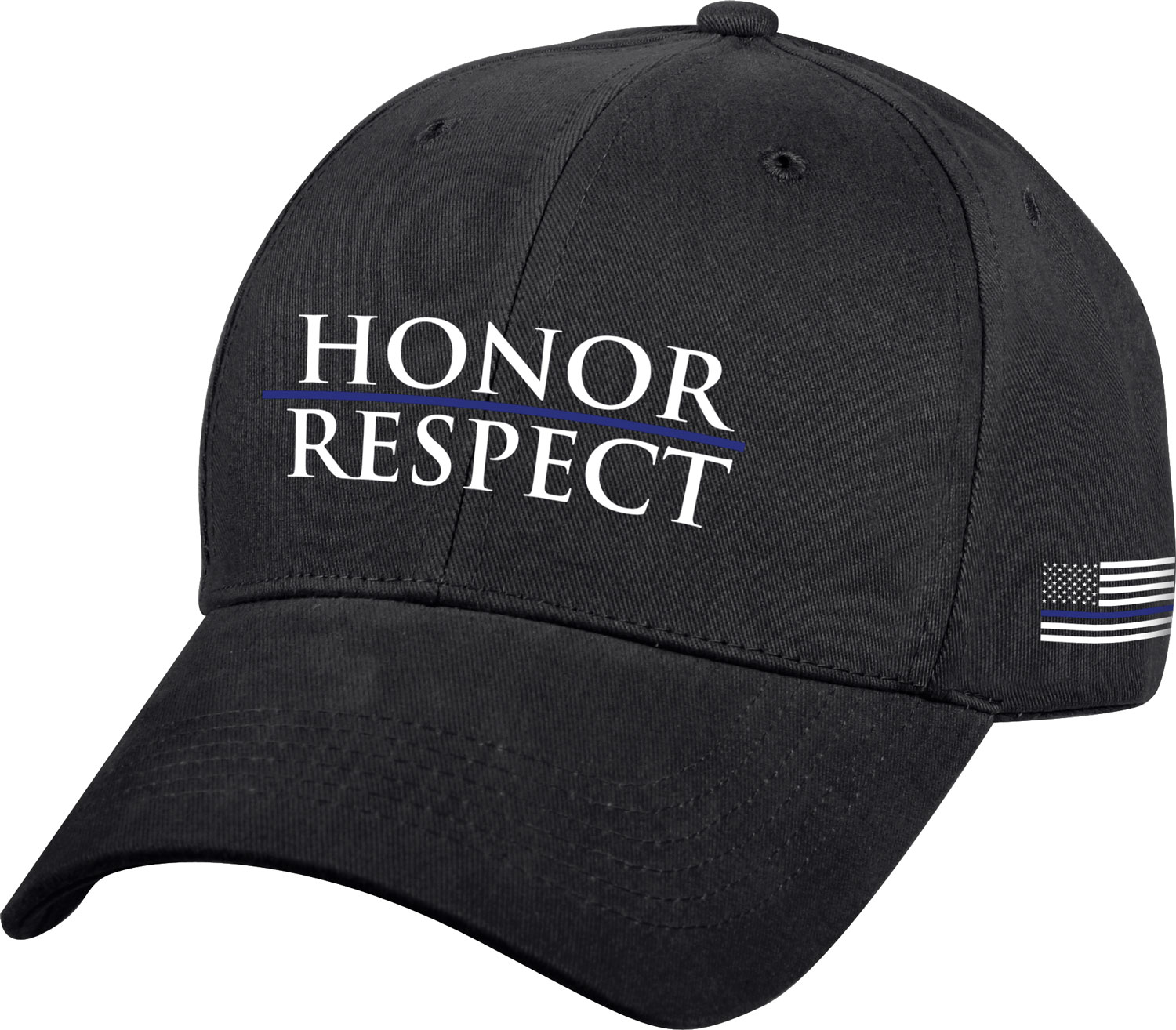 Rothco Honor And Respect Thin Blue Line Low Profile Cap - Black