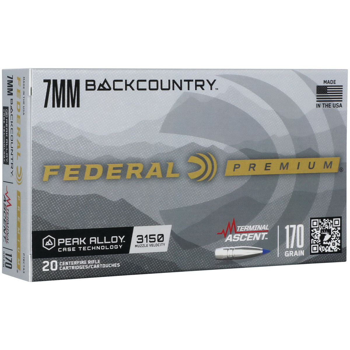 Federal Terminal Ascent 7mm Backcountry 170 gr PT 20rds