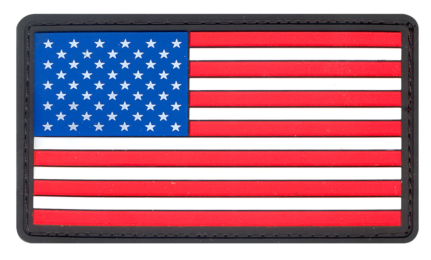 Rothco Pvc Us Flag Patch With Hook Back - Red - White - Blue, Packaging Bulk Packaging