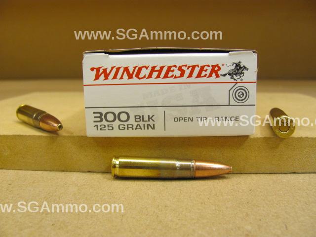 20 Round Box – 300 Blackout 125 Grain Open Tip Range Ammo by Winchester – USA300BLK