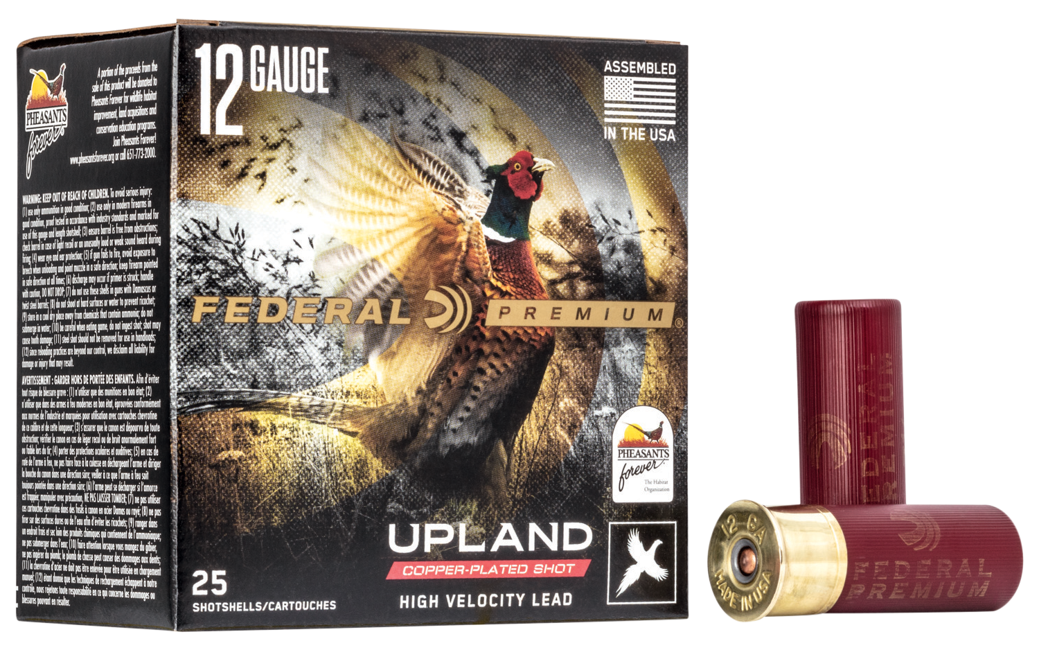 Federal Premium Wing-Shok Pheasants Forever High Velocity – 12ga 2-3/4″ 1-1/4oz. #7.5-Shot 25/Box - No Credit Card Fees - Low, flat rate shipping