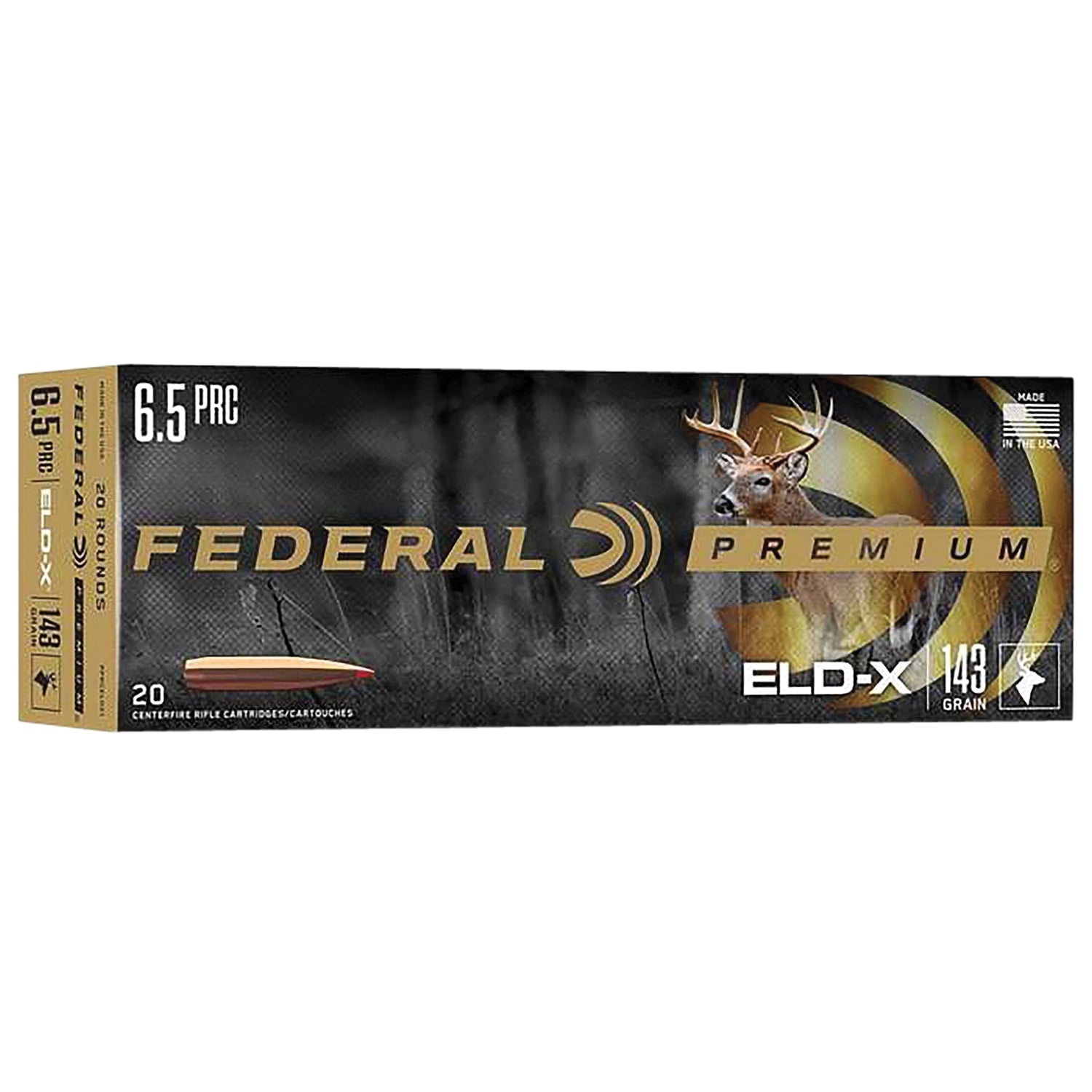 Federal Premium 6.5 PRC 143 gr Ammo ELD-X - 20rds - P65PRCELDX1