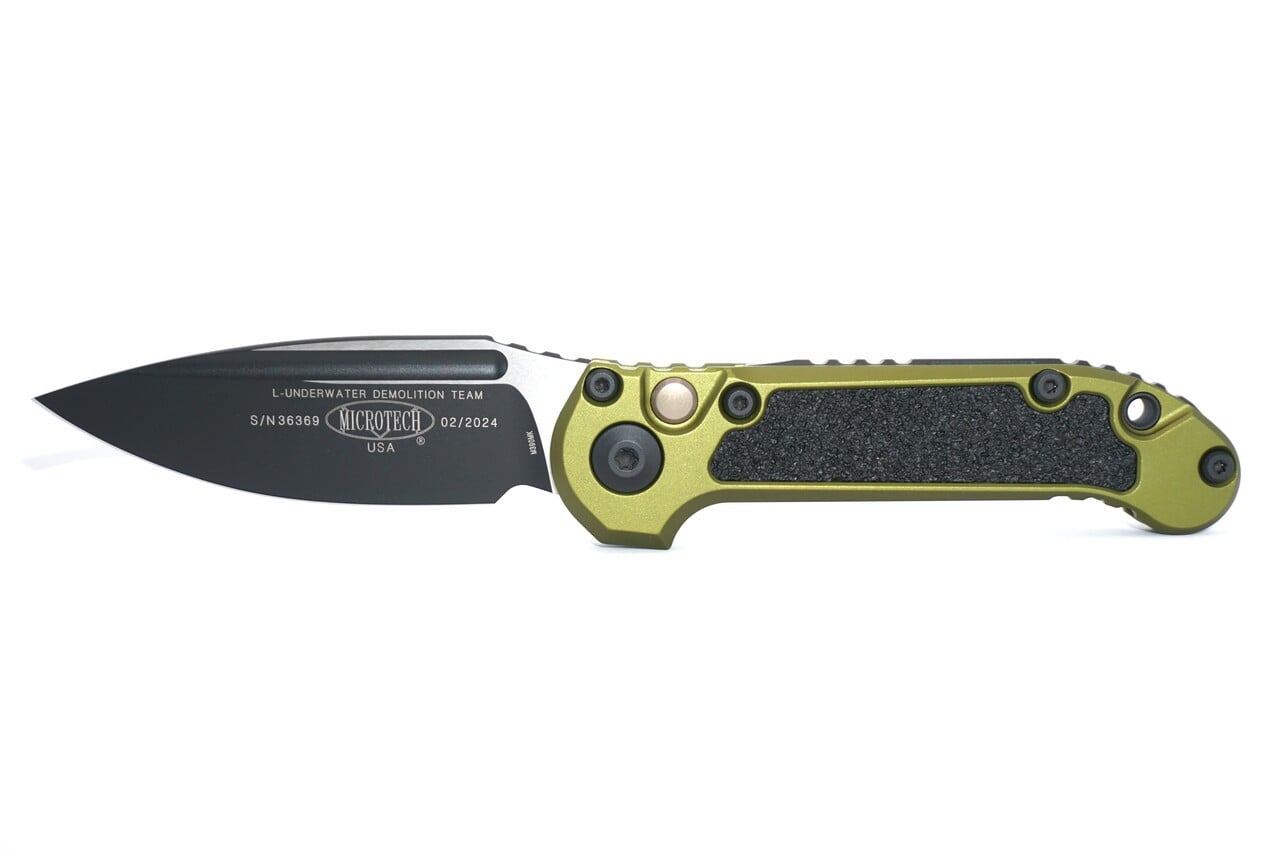 Microtech LUDT C/P Folding Drop Point Knife, OD Green - 1135-1OD