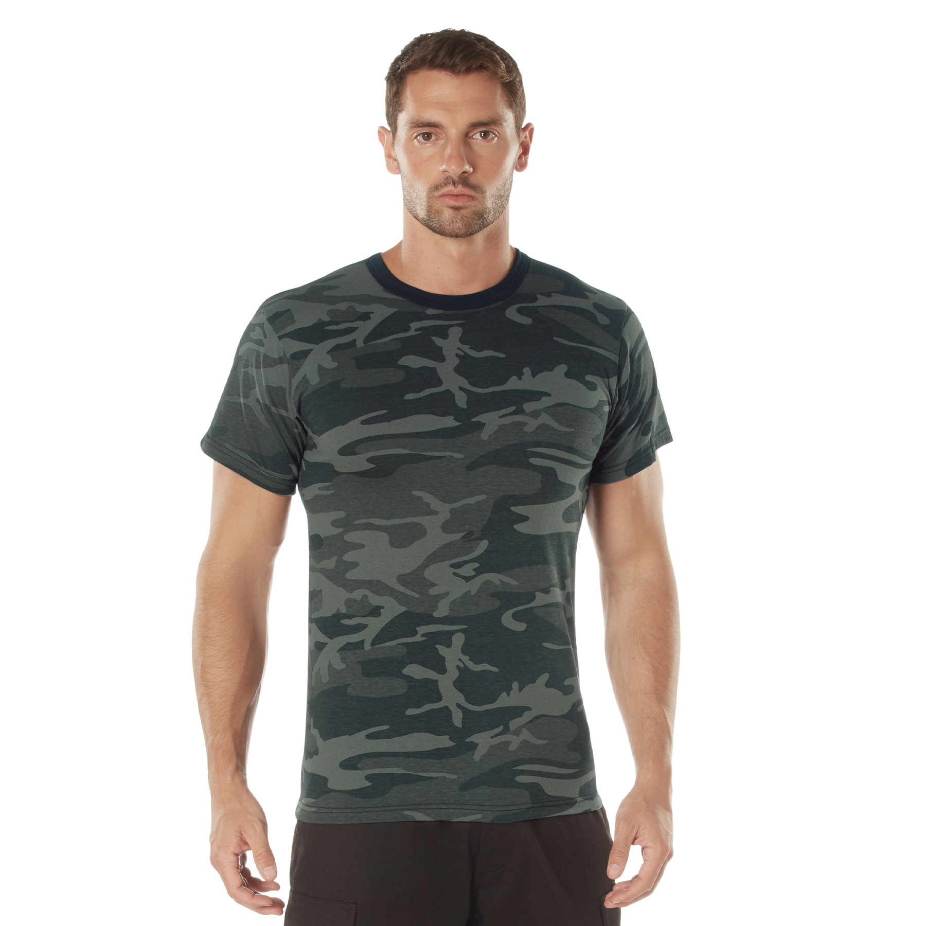 Rothco Camo T-Shirt - Black Camo, Medium