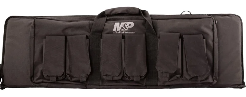 M Accessories 110025 Pro Tac Gun Case 42" Black Nylon w/ Full Length External Pocket 6 Magazine Pouches