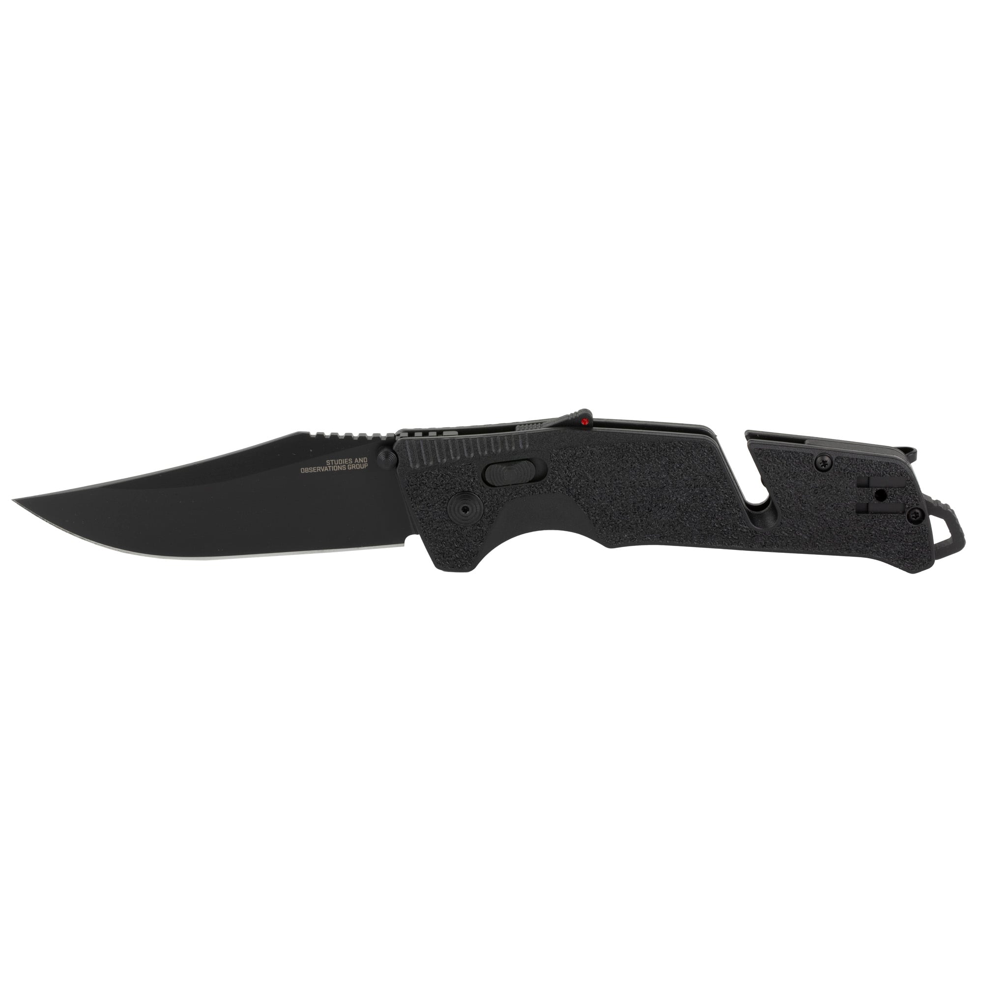SOG Knives Trident AT 3.7" Clip Point Folding Knife, Black - SOG11120541