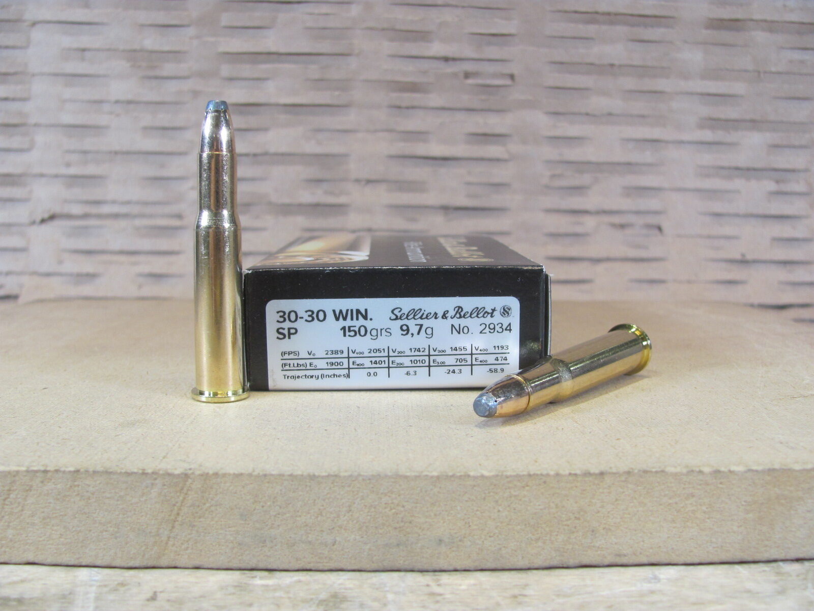 20 Round Box – 30-30 Win 150 Grain Flat Nose Soft Point Sellier Bellot Hunting Ammo – SB3030A
