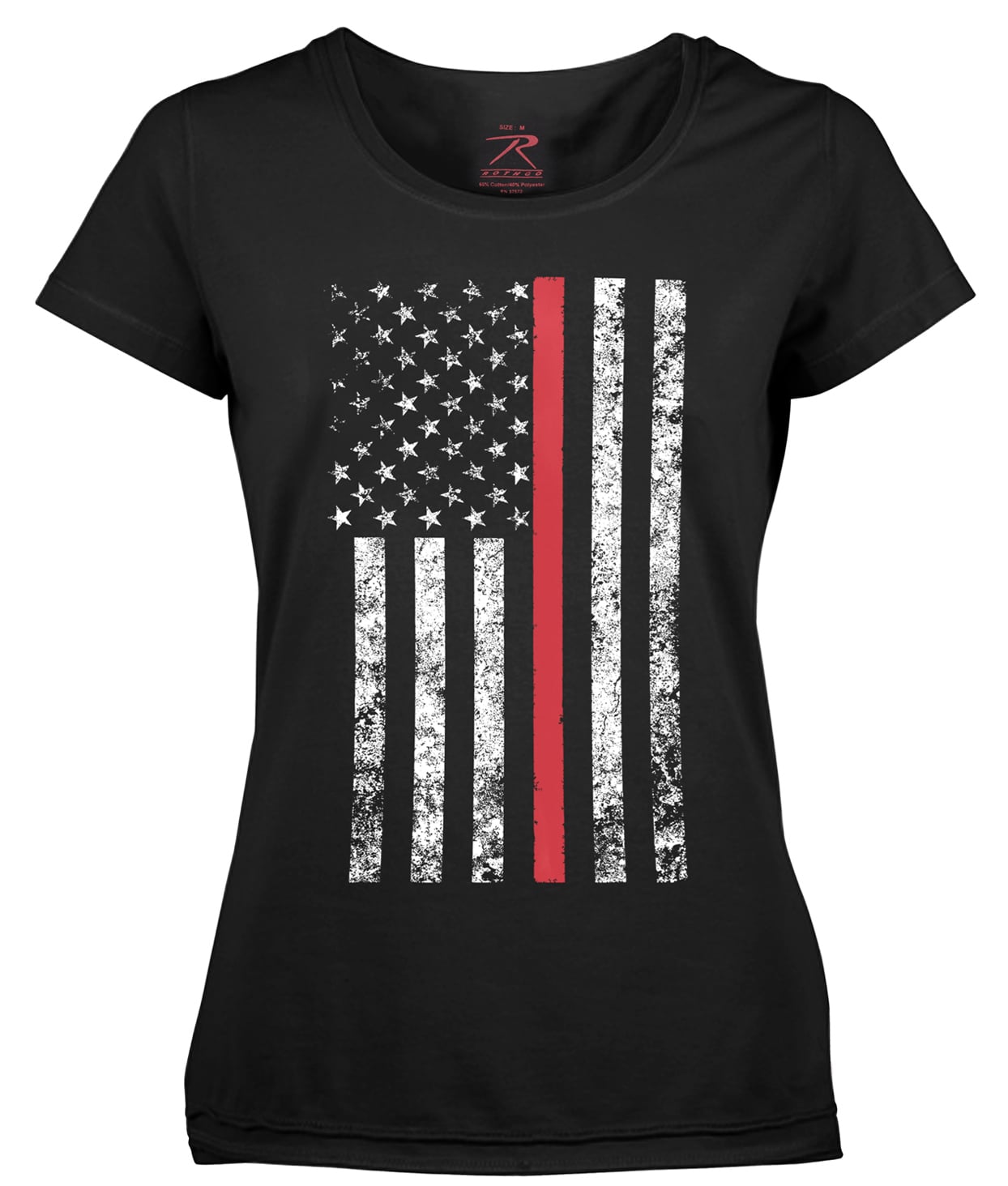 Rothco Womens Thin Red Line Longer T-Shirt - 2X-Large