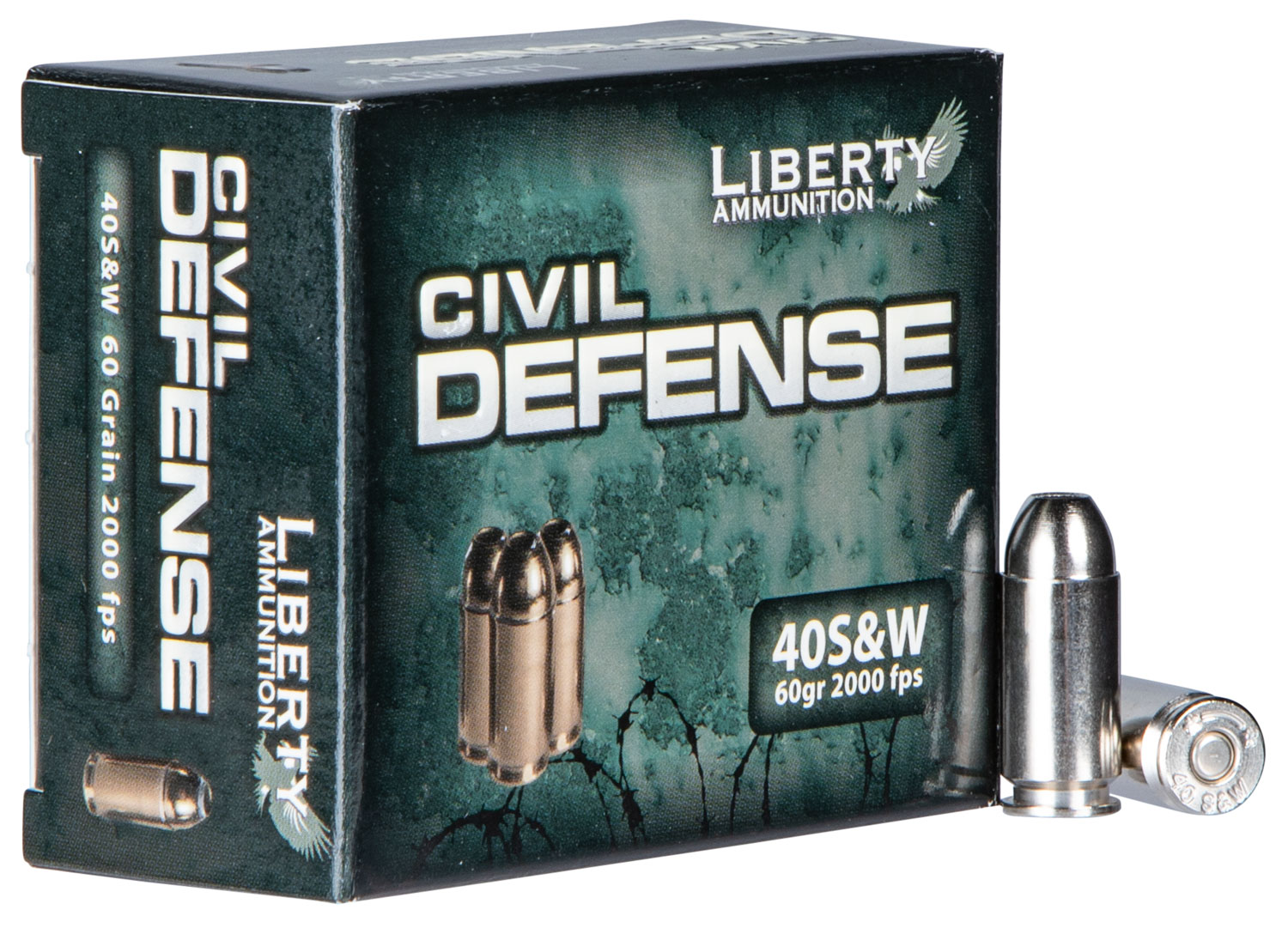 Liberty Civil Defense Handgun Ammunition .40 S&W 60 gr SCHP 2000 fps 20/ct - No Credit Card Fees - Low, flat rate shipping