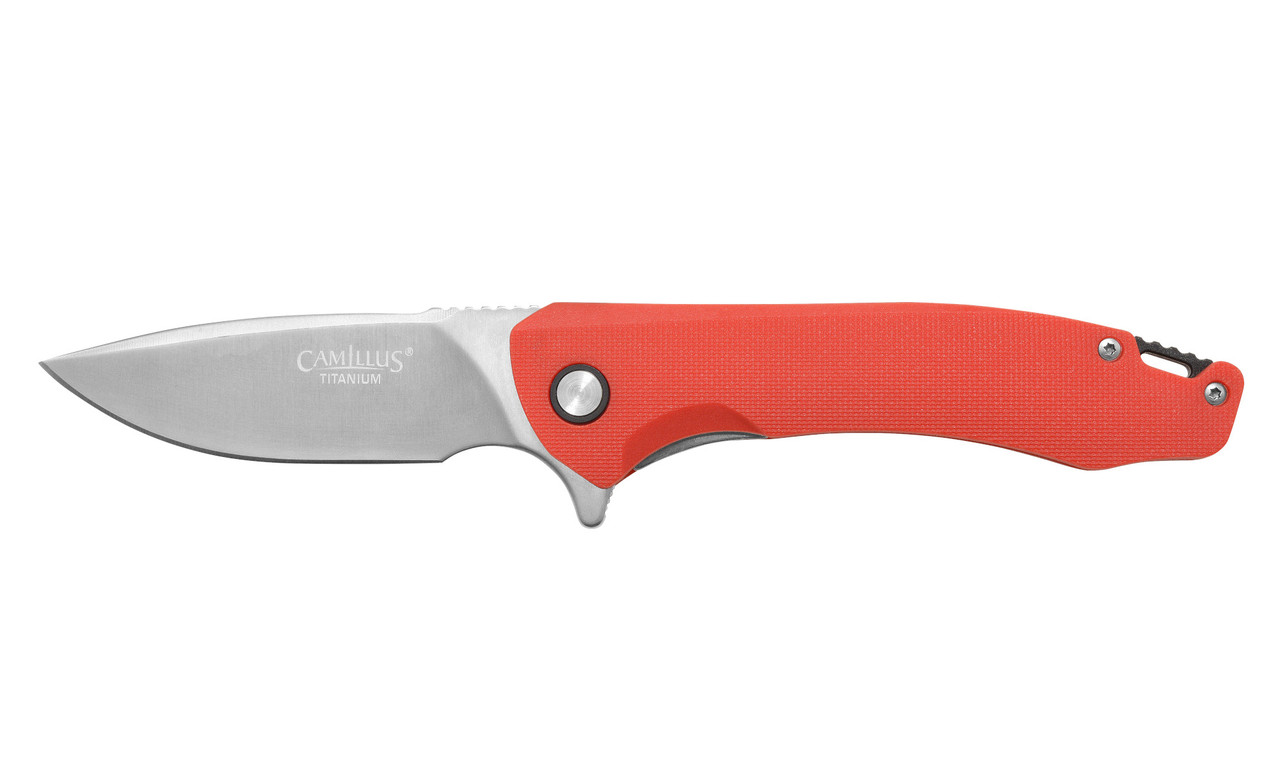 Camillus Scivik Folding Drop Point Knife, Red - CAM-19677