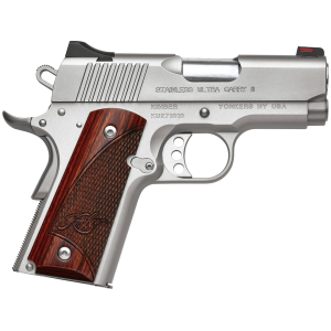 Kimber Stainless Ultra Carry II 45 ACP Pistol 3" Barrel 7+1 Round Stainless Slide Black Grip Stainless Frame