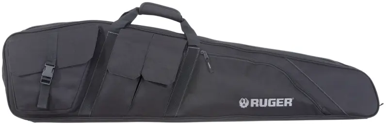 Ruger 27932 Defiance Tactical Rifle Case 42" Black Endura with Ruger Logo, Carry Handle, Knit Lining, Mag Pocket, Accessory Pockets Lockable Zipper