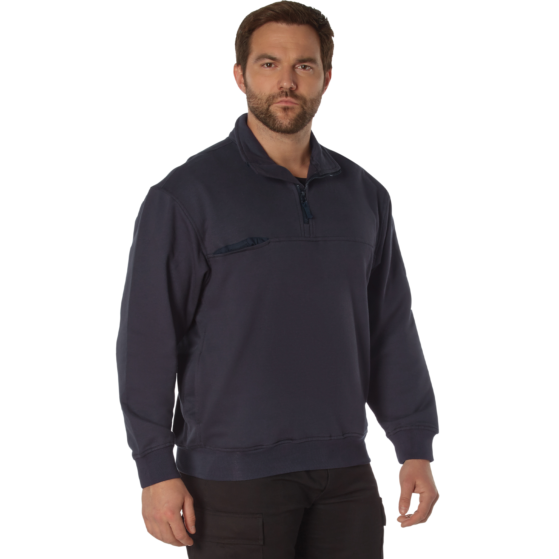 Rothco Firefighter - Ems Quarter Zip Job Shirt, Midnight Navy Blue, X-Large