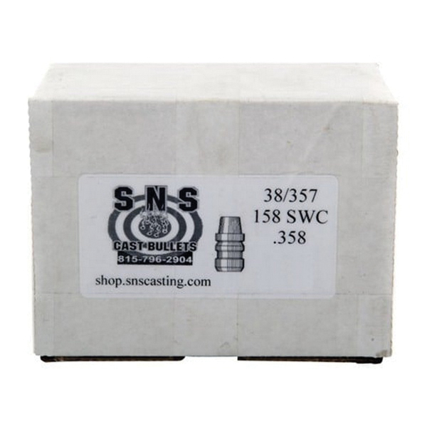 SNS Cast Bullets .38 Caliber WC Pistol Bullet, 158 gr 0.358" 500rds