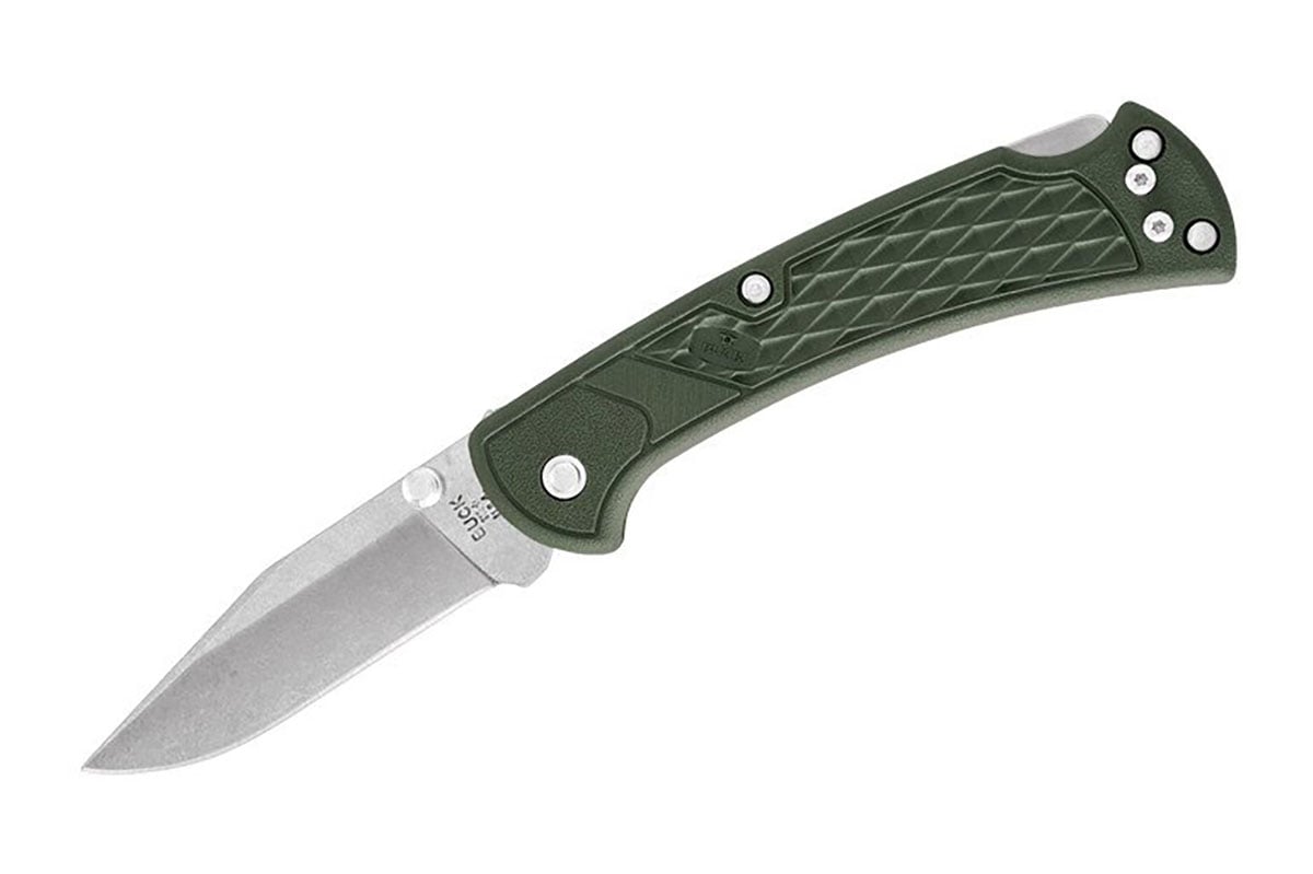 Buck 112 Slim Select Folding Clip Point Knife, OD Green - 01120DS2-C