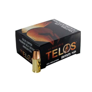 G2-Research G2 Telos Handgun Ammunition 9mm Luger(+P) 92 gr Frangible 1250 fps 20/ct