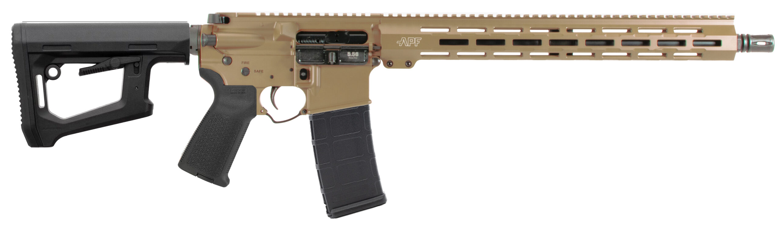 APF 5.56 NATO FURY 16 FDE MLOK Semi Auto Rifle