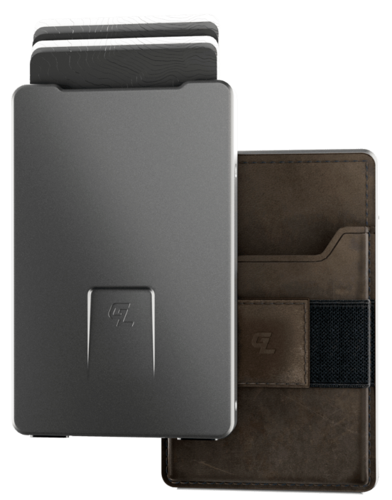 Groove Life Leather Wallet - Gunmetal & Brown - WLT3-222