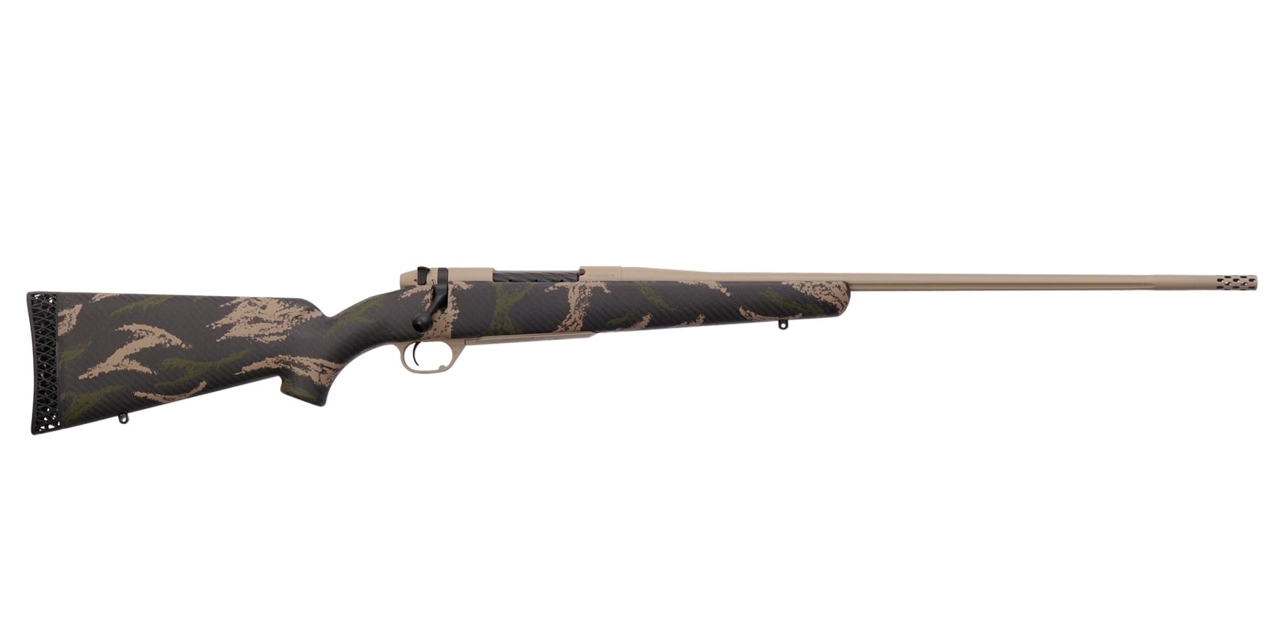 Weatherby Mark V Backcountry 6.5 Creedmoor 22" 4rd Bolt Action Rifle, Green/Tan - MBC01N65CMR4B