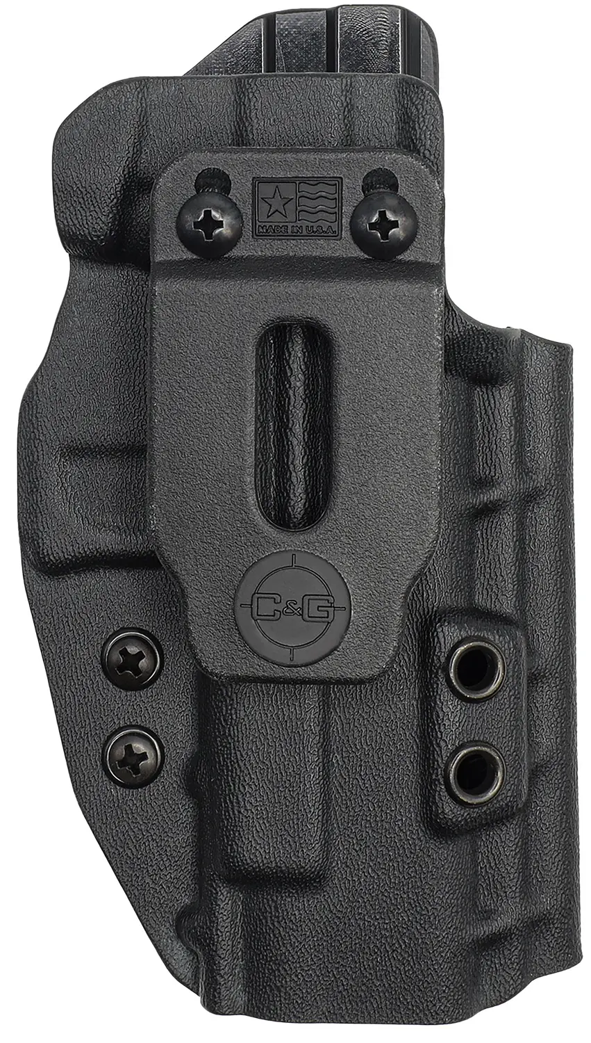 C Holsters 0056100 Covert IWB Black Kydex Belt Clip Fits Glock MOS/48 Right Hand