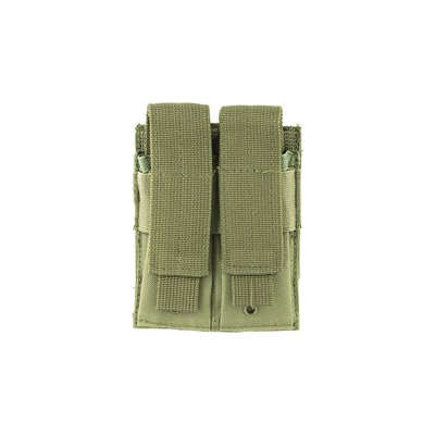 NCSTAR Double Pistol Magazine Pouch Fits Two Standard Capacity Double Stack Mags, Green Nylon - CVP2P2931G