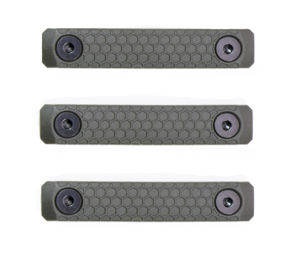 Slate Black Industries Slate Grip, 2 Slot Panel 3-Pack, ODG