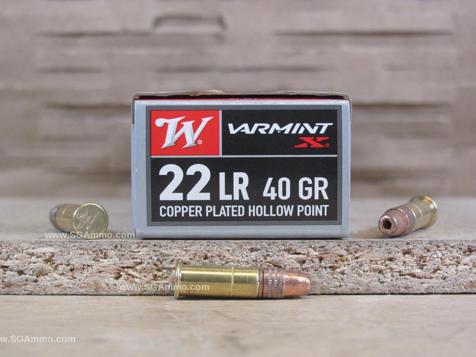 100 Round Box – 22 Long Rifle Winchester 40 Grain Hyper Velocity 1440 FPS Hollow Point Ammo – XHV22LR