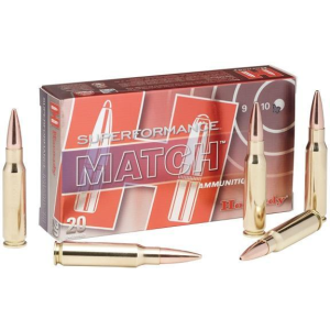 Hornady Superformance Match Rifle Ammunition .223 Rem 75 gr BTHP 2930 fps 20/ ct