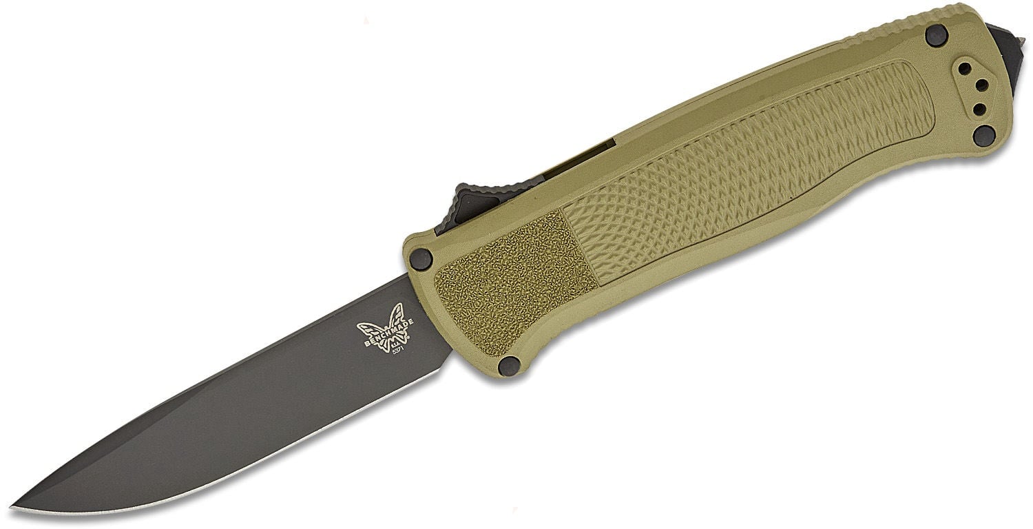 Benchmade Shootout OTF Drop Point Knife, Ranger Green - 5371BK-01