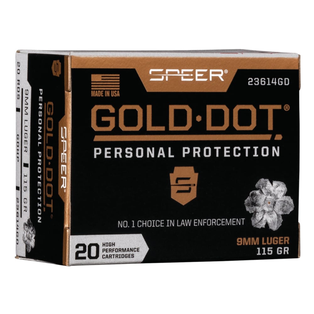 SPEER 9MM LUGER 115 GR GDHP AMMO 20 RD/BX 10 BX/CS - No Credit Card Fees - Low, flat rate shipping