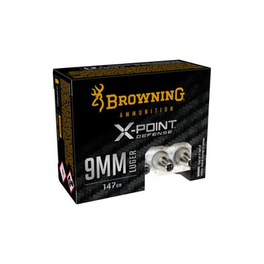 Browning X-Point Defense 9mm Luger 147 Grain Jacketed Hollow Point