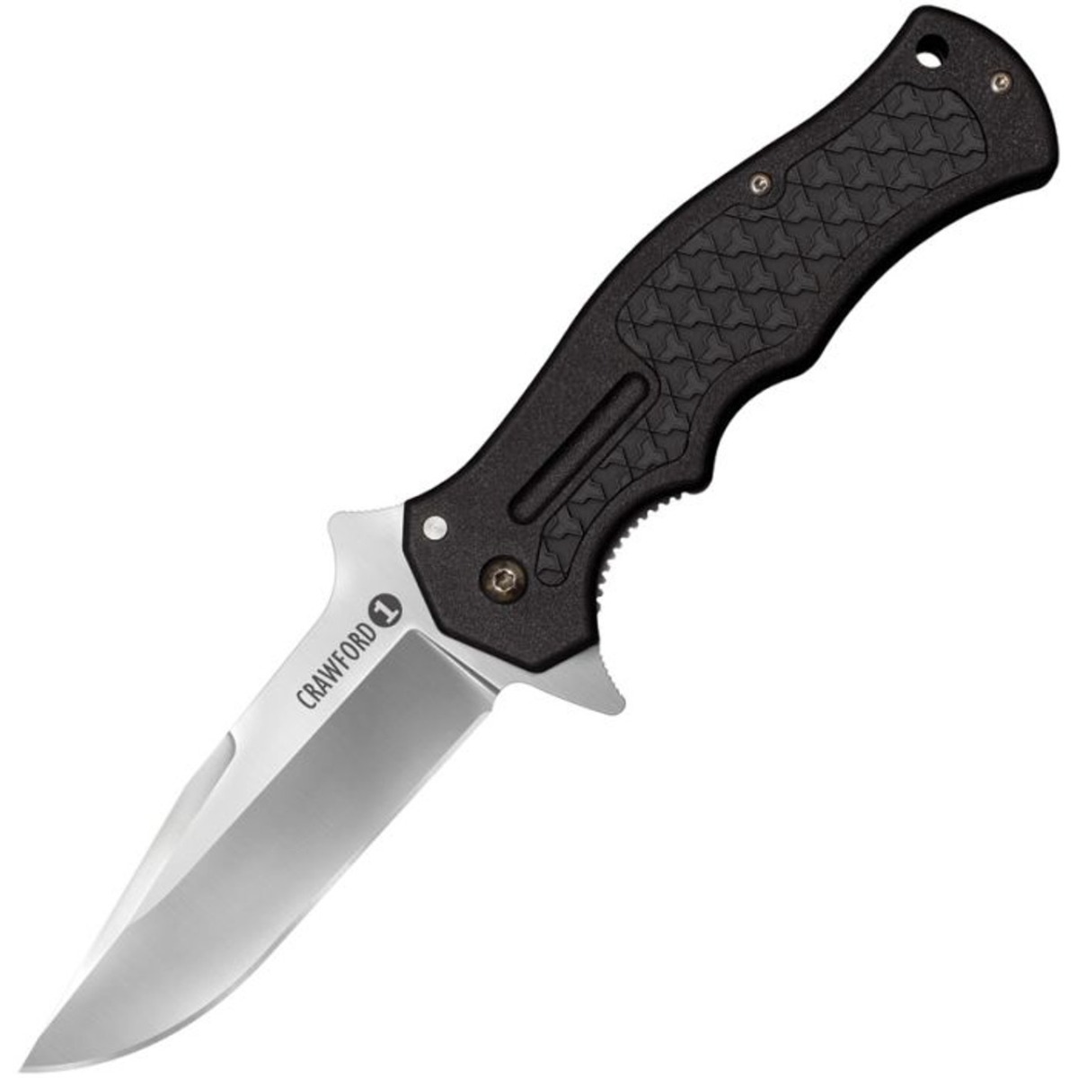 Cold Steel Crawford 1 Folding Knife Clip Point, Black - CS-20MWCB