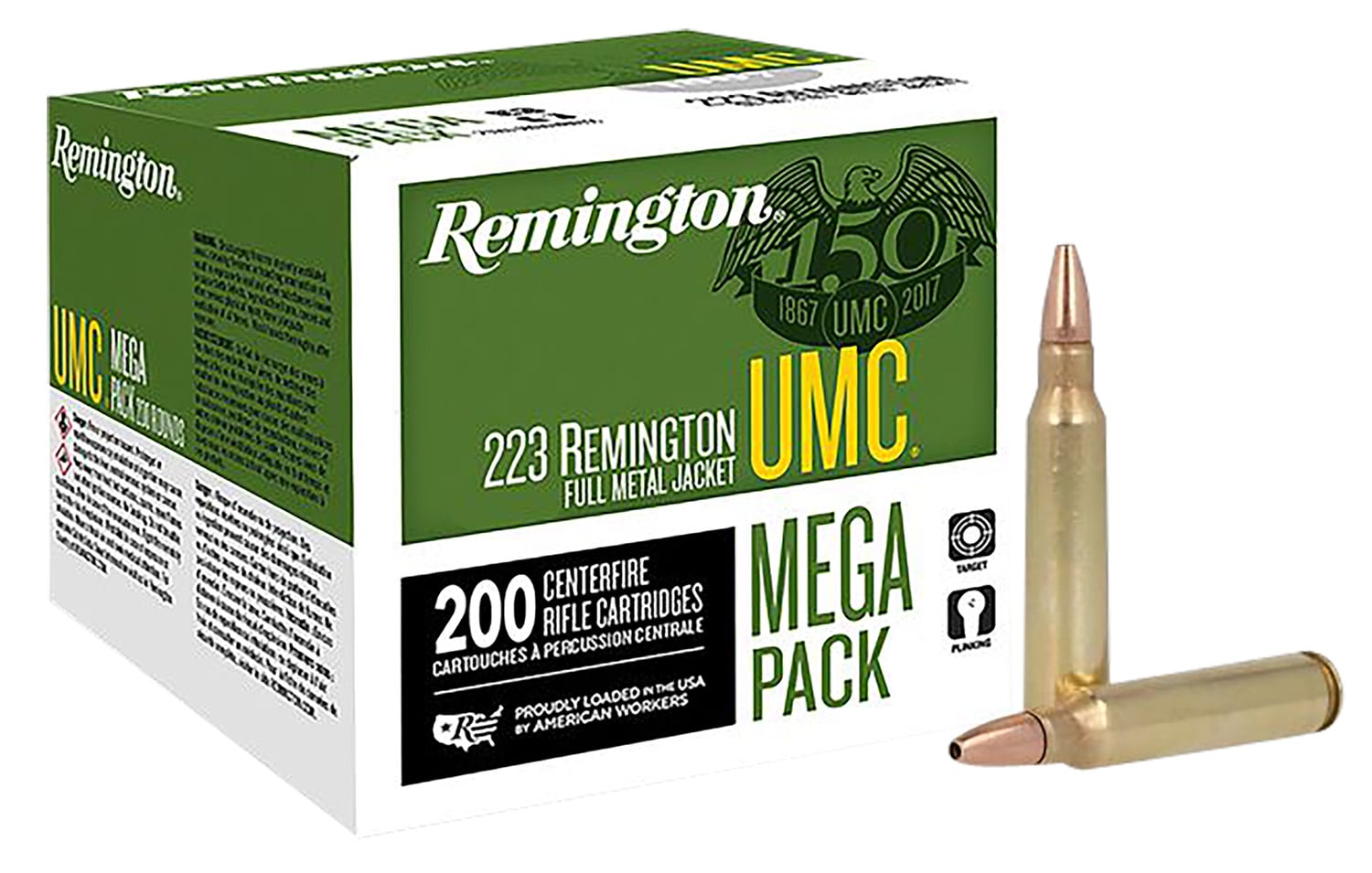 Remington Ammunition 23775 UMC Mega Pack 223Rem 45gr Jacketed Hollow Point 200 Per Box/4 Case - No Credit Card Fees - Low, flat rate shipping