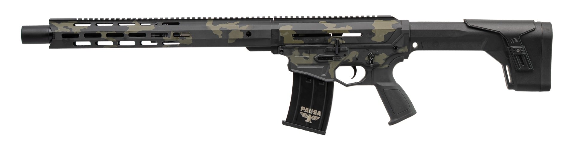 Panzer Arms AR12 G5 Tactical 12 Gauge 18.5" Semi-Auto Shotgun w/Long Handguard, Black Multicam