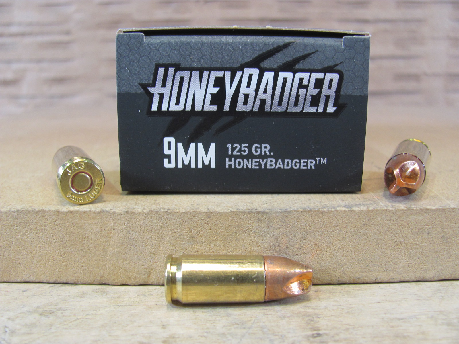 500 Round Case – 9mm Luger 125 Grain HoneyBadger Defense Black Hills Ammo – D9N1120