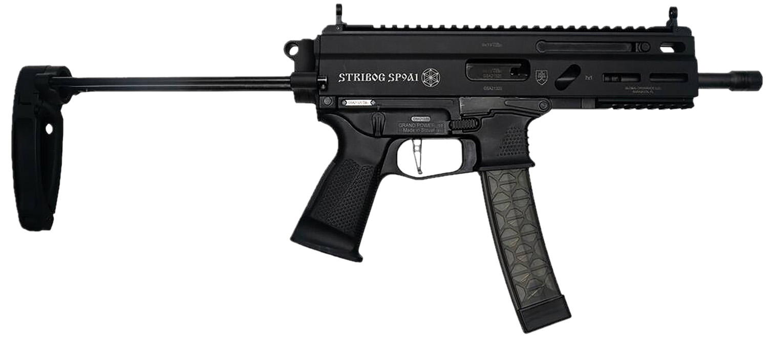 Grand Power Stribog SP9A1 8" 9mm Sub Pistol PDW Tailhook Brace