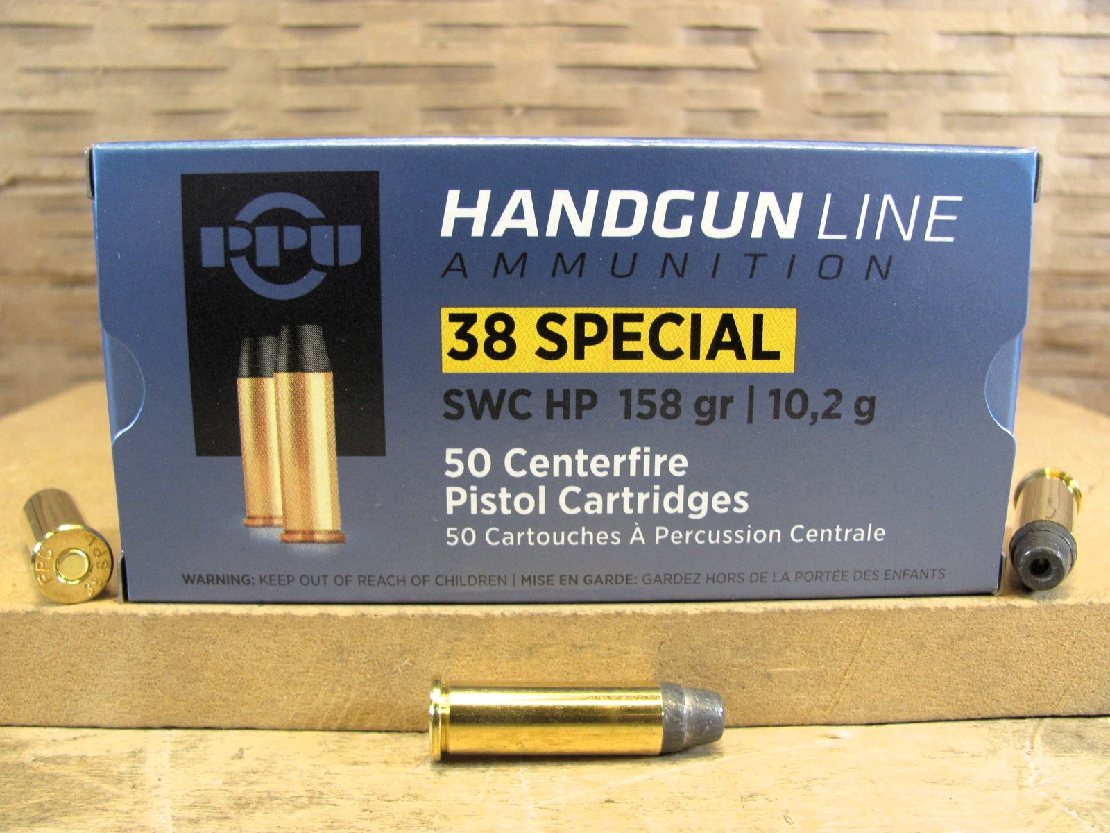 500 Round Case – 38 Special 158 Grain SWC HP Prvi Partizan Handgun Line Ammo – PPH38SH