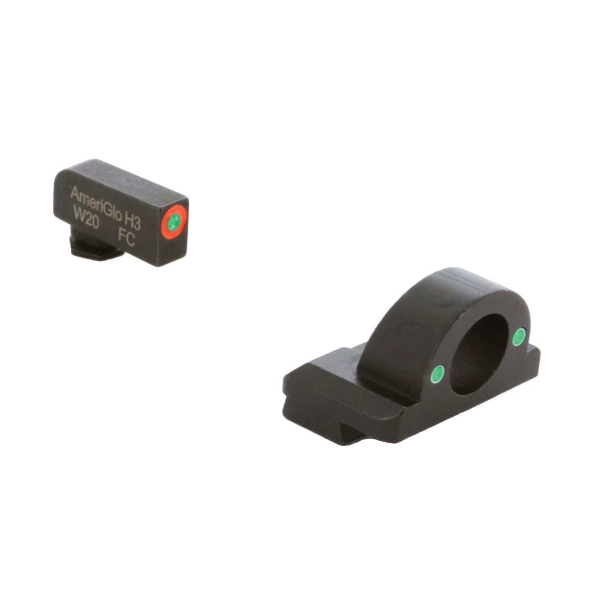 Ameriglo Ghost Ring Sight Set Front/Rear, Green/Orange/Green