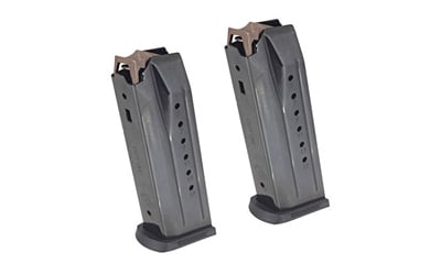 Ruger Magazines, 380 ACP, 15 Rounds, Fits Ruger Security-380, Steel, Black, 2 Pack