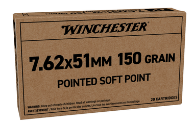 Winchester 7.62x51mm 150 Grain Pointed Soft Point (PSP) Ammo