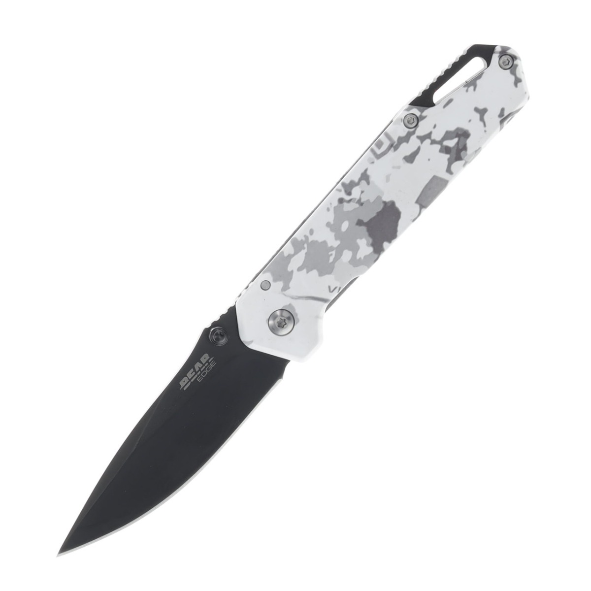 Bear & Son Edge Brisk 3.0 Folding Drop Point Knife, True Timber White Viper - 61545