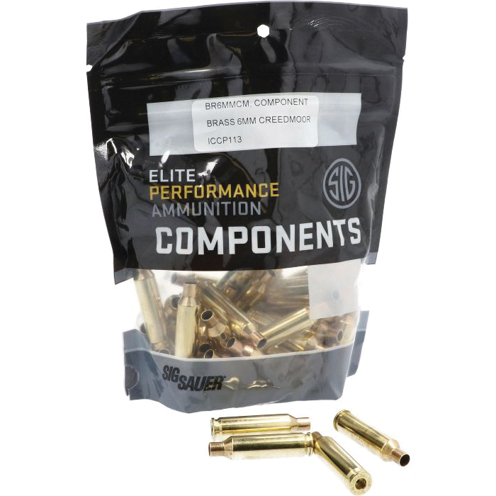 Sig Sauer 6mm Creedmoor Unprimed Component Rifle Brass, 50rds